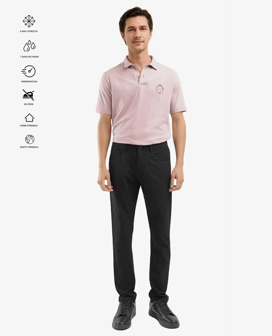 Rare Rabbit Men's Cotton Plain Regular Fit Trouser