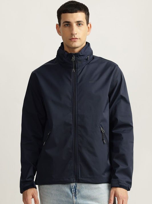 GANT Men Solid Stand Collar Bomber Jacket