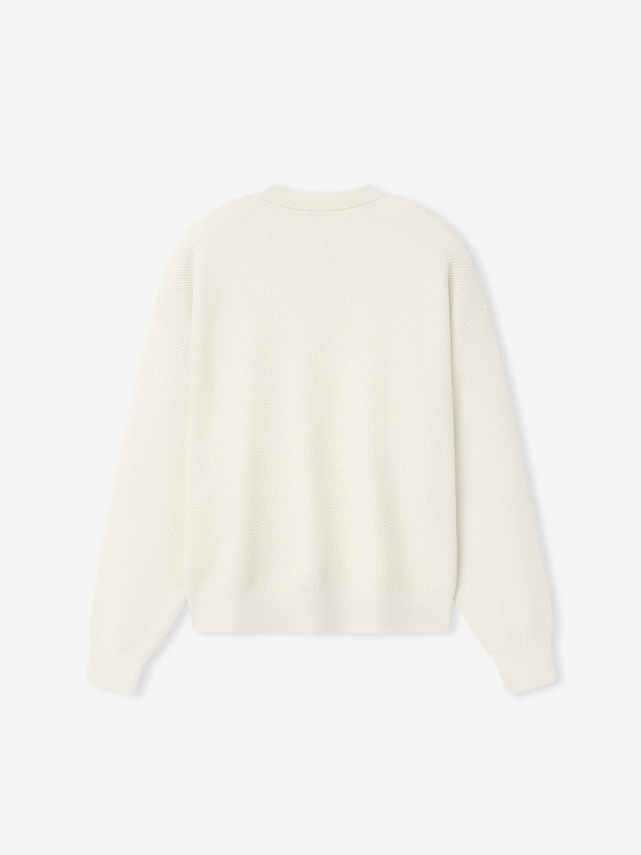 Wool Cotton Sport Mesh Knit Sweater