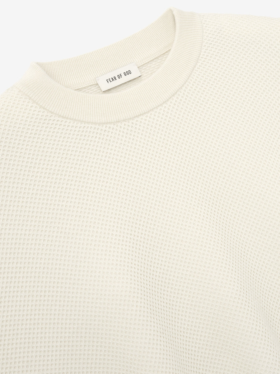 Wool Cotton Sport Mesh Knit Sweater
