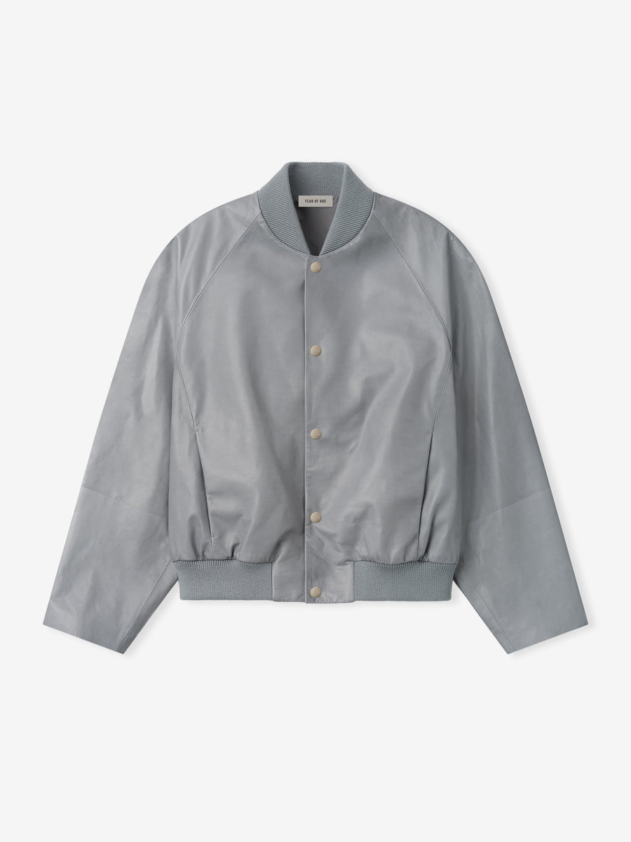 Leather 9 Raglan Bomber Jacket