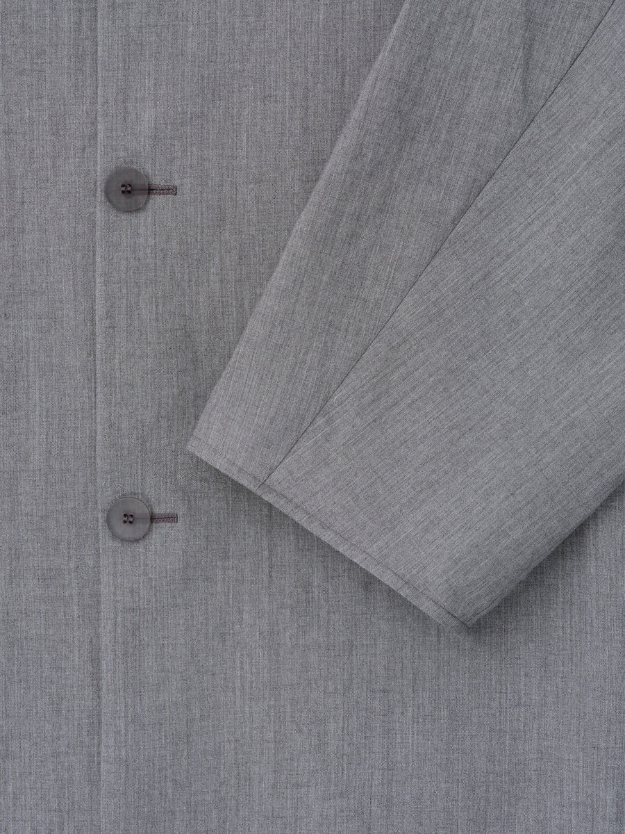 Wool Linen Collarless Sport Jacket