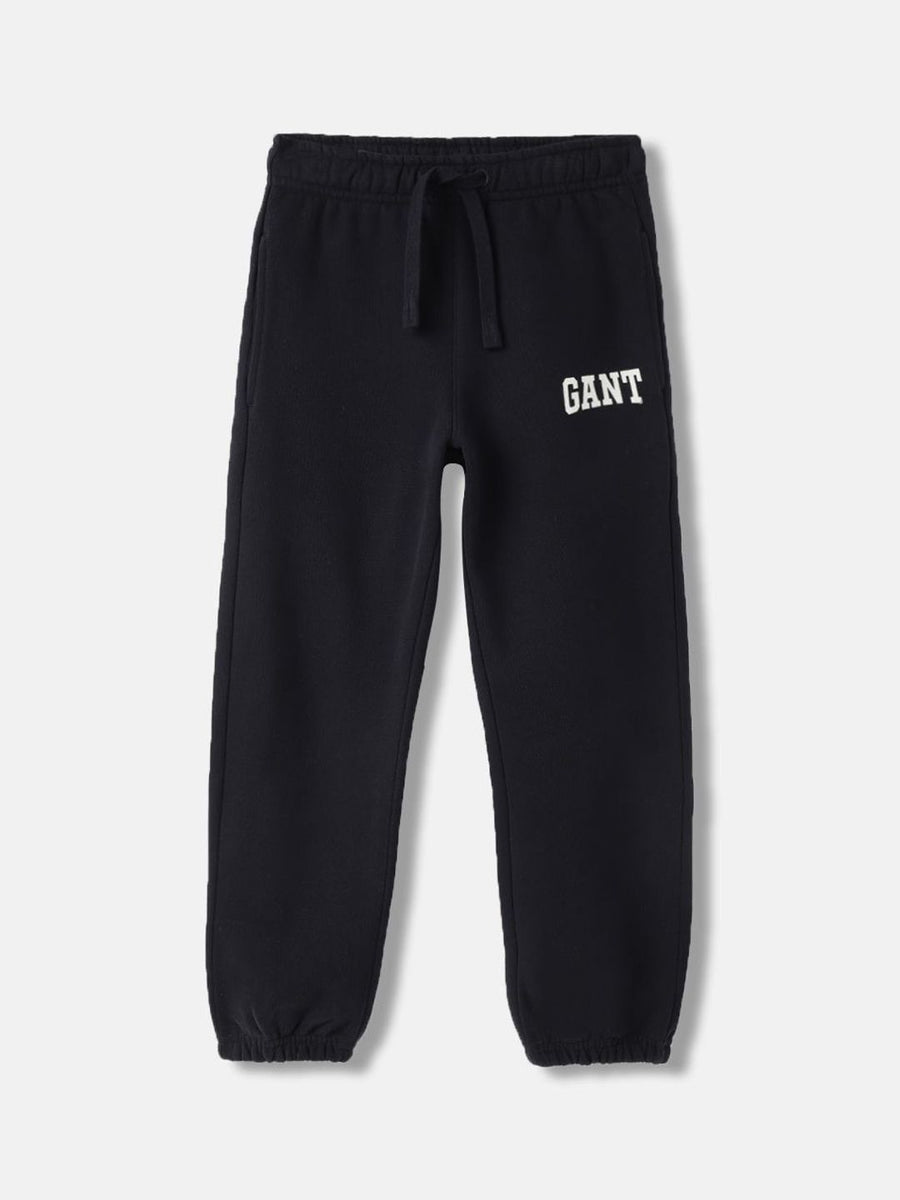 GANT Boys Brand Logo Printed Pure Cotton Relaxed-Fit Mid-Rise Track Pants