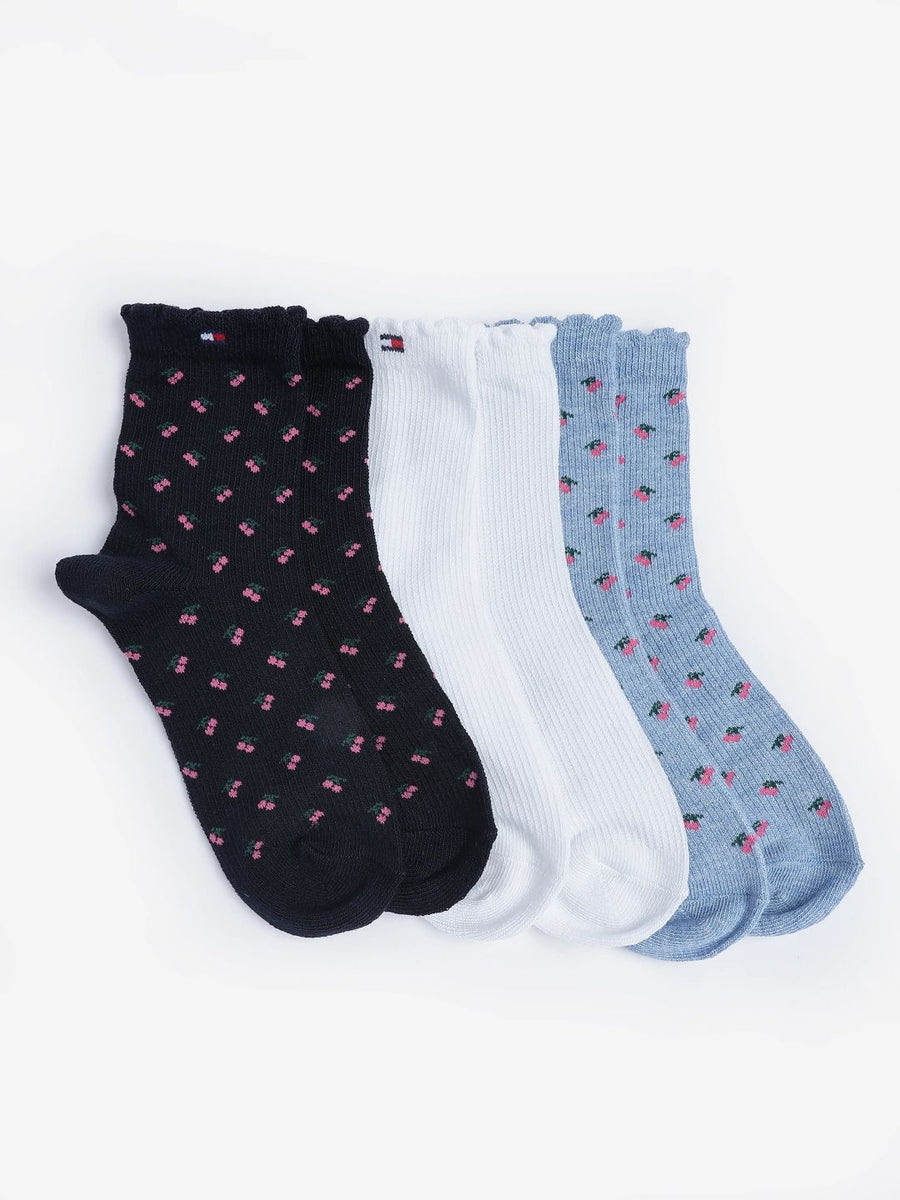 Tommy Hilfiger Boys 3-Pcs Printed Calf-Length Socks