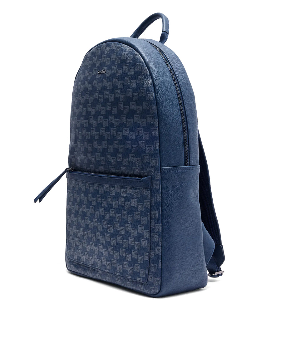 Rare Rabbit Men's Genther Blue Monogram Print Bag