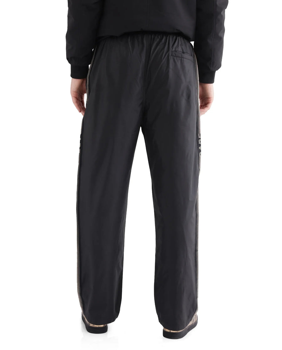 Rare Rabbit Men's Ghana-B Black Cotton Plain Regular Fit Track Pant