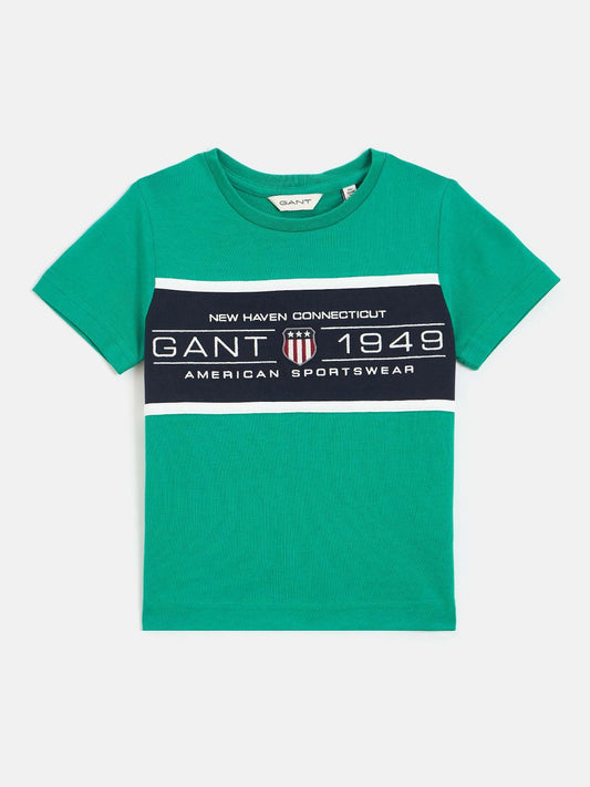 GANT Boys Typography Applique T-shirt