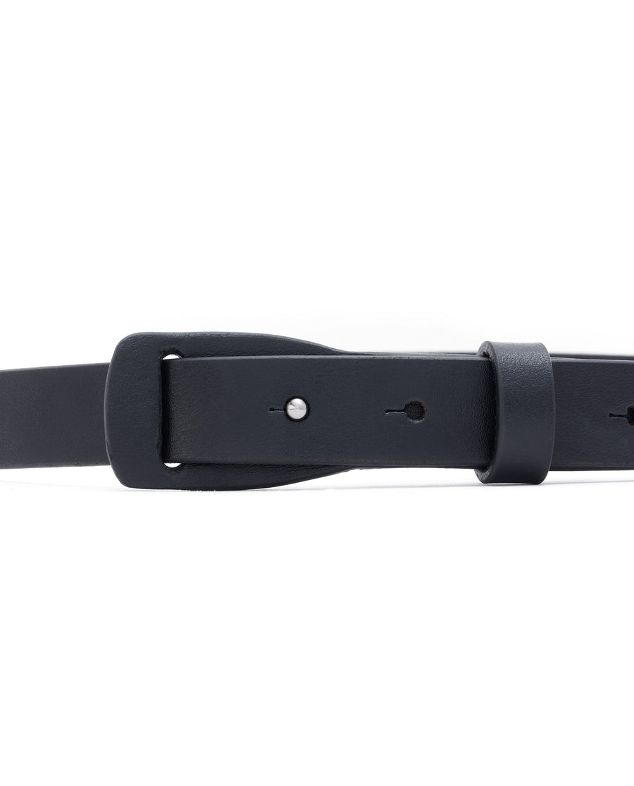Rare Rabbit Men's Grenger Black Non-Reversible Smooth Grain Belt