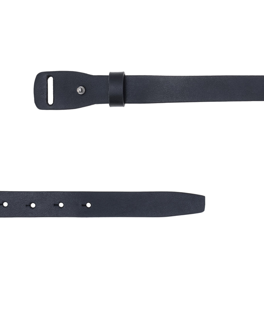 Rare Rabbit Men's Grenger Black Non-Reversible Smooth Grain Belt