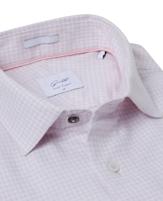 Rare Rabbit Men's Kinate Pastel Pink Cotton Checked Print Regular Fit Full Sleeve Collared Shirt