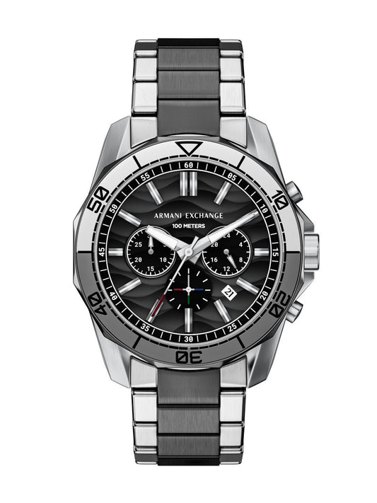 Armani Exchange Men Dial & Stainless Steel Straps Analogue Chronograph Watch AX1973