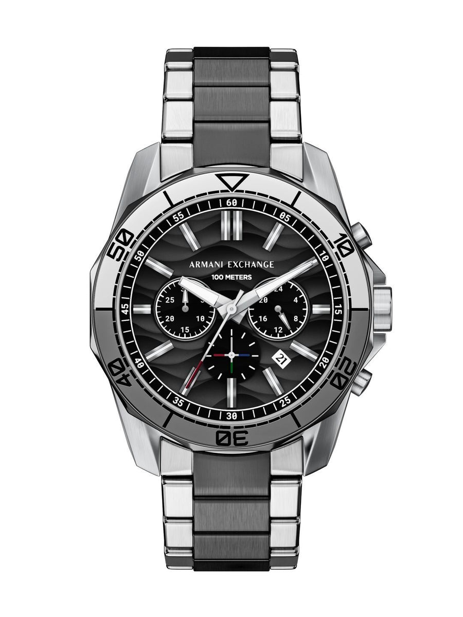 Armani Exchange Men Dial & Stainless Steel Straps Analogue Chronograph Watch AX1973