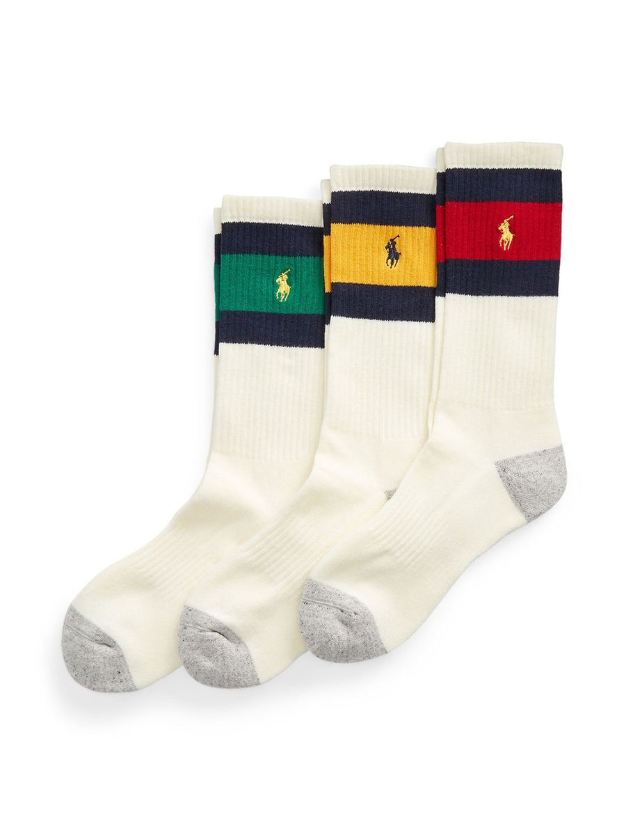 Polo Ralph Lauren Set Of 3 Cotton Patterned Socks