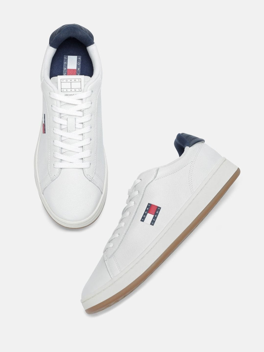 Tommy Hilfiger Men's Archive'98 White Leather Sneakers
