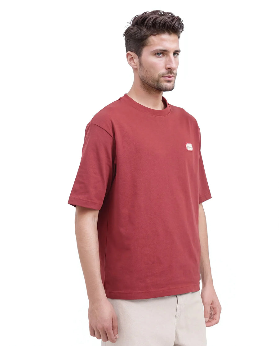 Rare Rabbit Men's Cotton Graphic Print Qlo Fit Half Sleeve Crew Neck T-Shirt