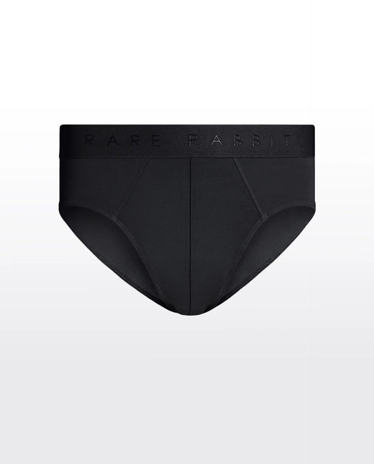 Rare Rabbit Men Hither Black Soft Cotton Stretch Briefs