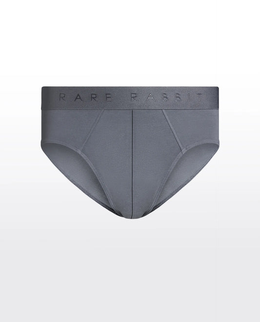 Rare Rabbit Men Hither Grey Soft Cotton Stretch Briefs