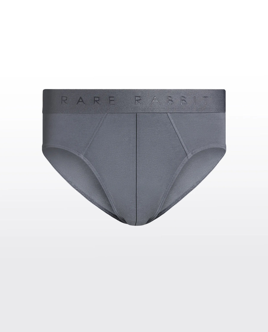 Rare Rabbit Men Hither Grey Soft Cotton Stretch Briefs
