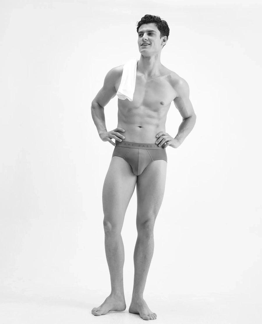 Rare Rabbit Men Hither Grey Soft Cotton Stretch Briefs