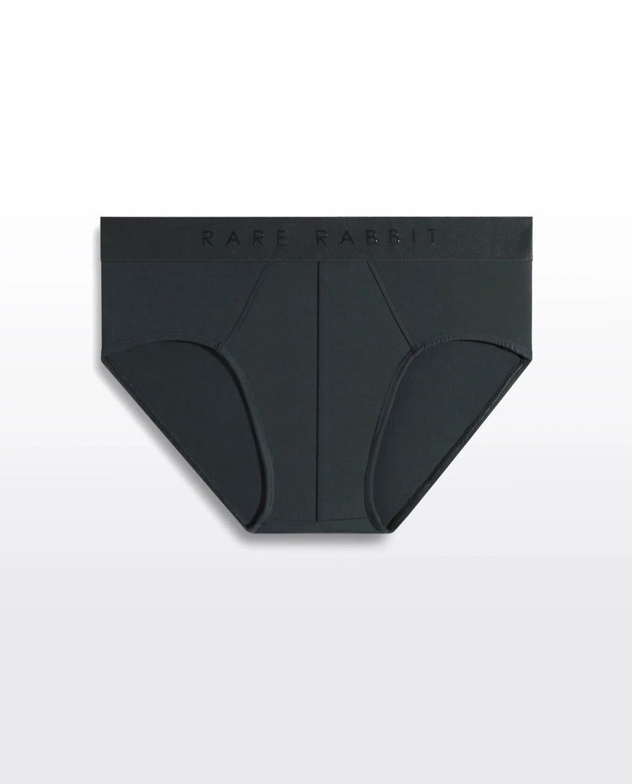 Rare Rabbit Men Hither Olive Soft Cotton Stretch Briefs