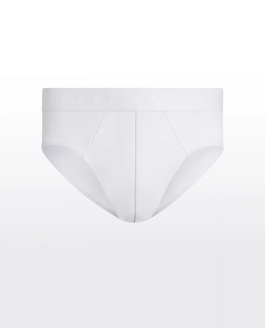 Rare Rabbit Men Hither White Soft Cotton Stretch Briefs