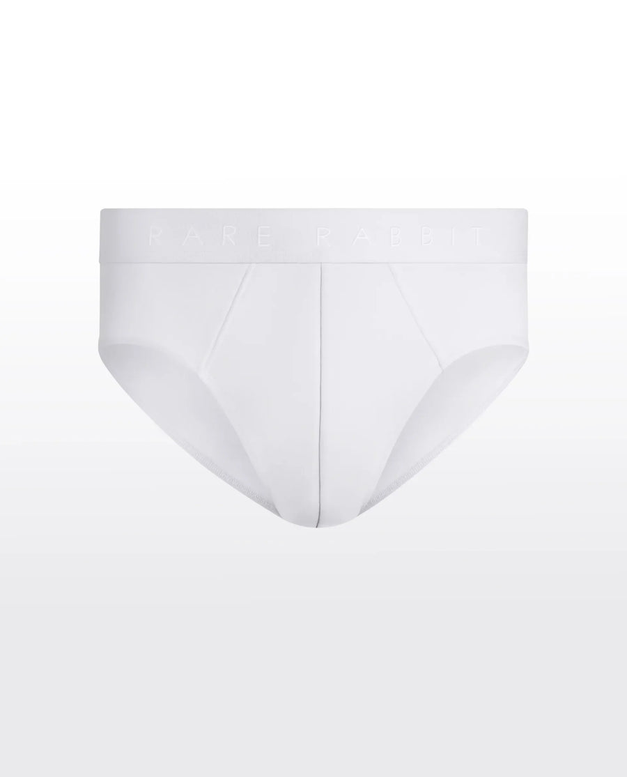 Rare Rabbit Men Hither White Soft Cotton Stretch Briefs