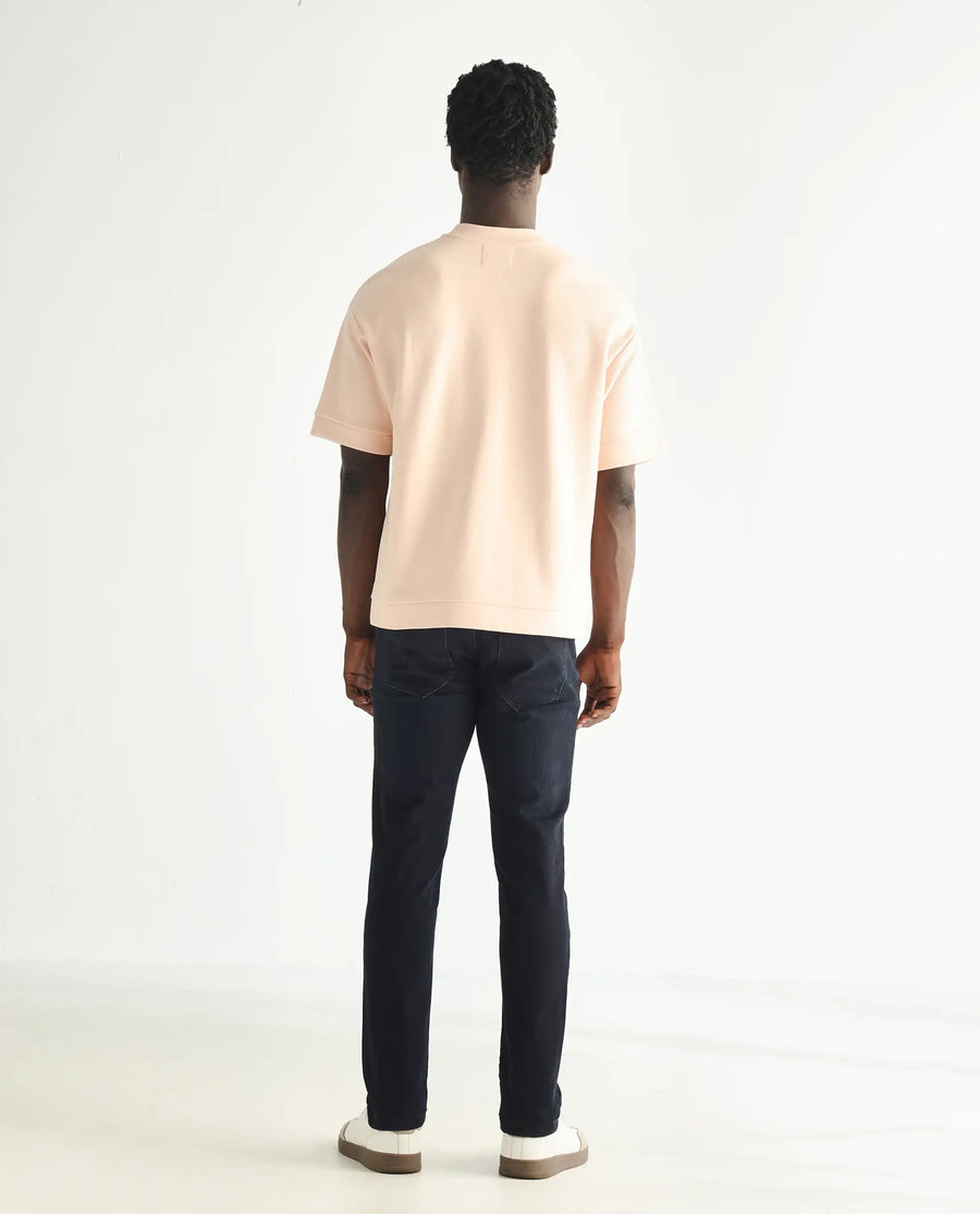 Rare Rabbit Men's Holand Navy Cotton Plain Hawk Slim Fit Jeans