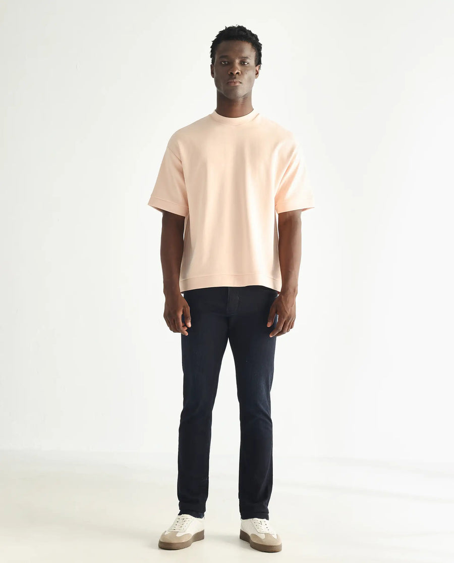 Rare Rabbit Men's Holand Navy Cotton Plain Hawk Slim Fit Jeans