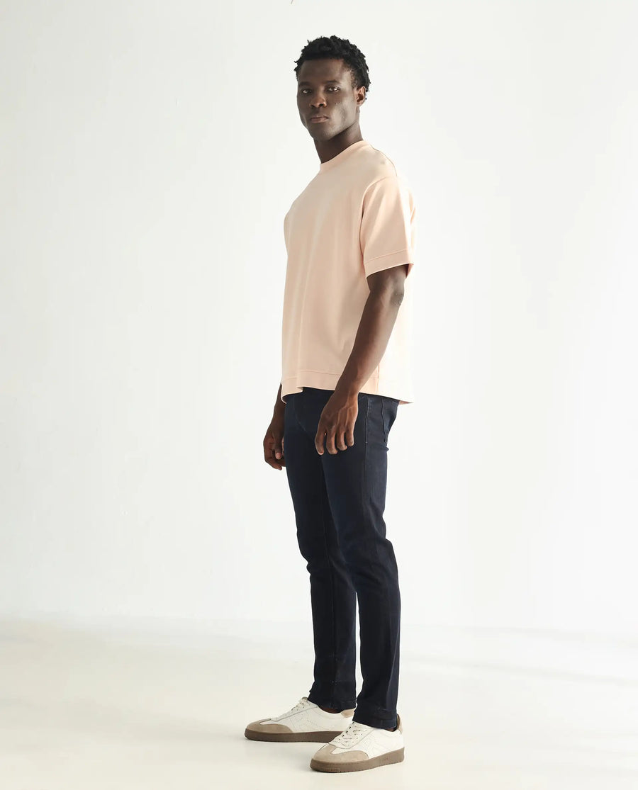 Rare Rabbit Men's Holand Navy Cotton Plain Hawk Slim Fit Jeans