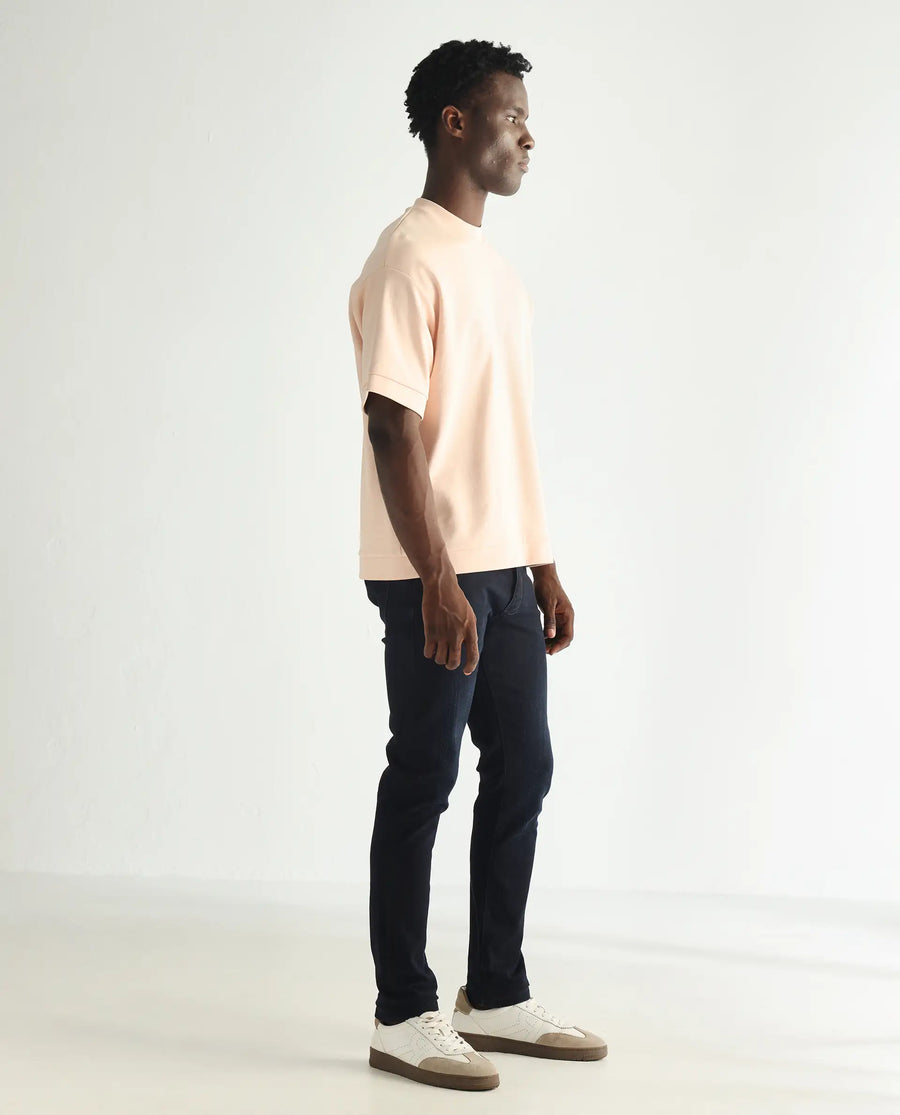 Rare Rabbit Men's Holand Navy Cotton Plain Hawk Slim Fit Jeans