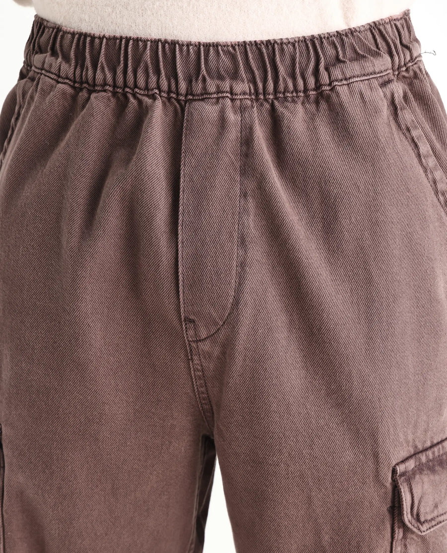 Rare Rabbit Men's Hork Brown Cotton Plain Baggy Fit Jeans