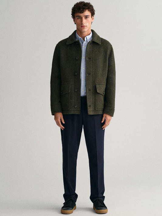 GANT Men Solid Button-Down Collar Cotton Casual Shirt