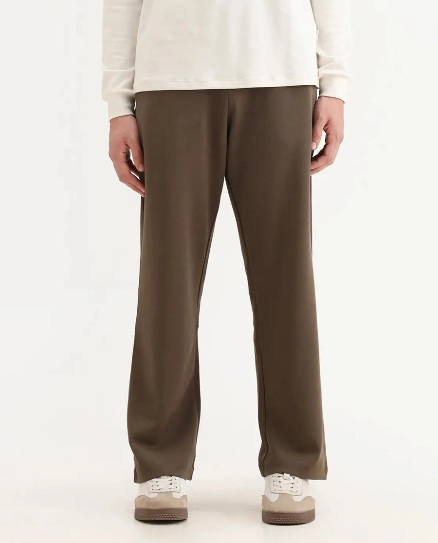 Rare Rabbit Men's Dalton Grey Cotton Blend Plain Baggy Fit Trouser