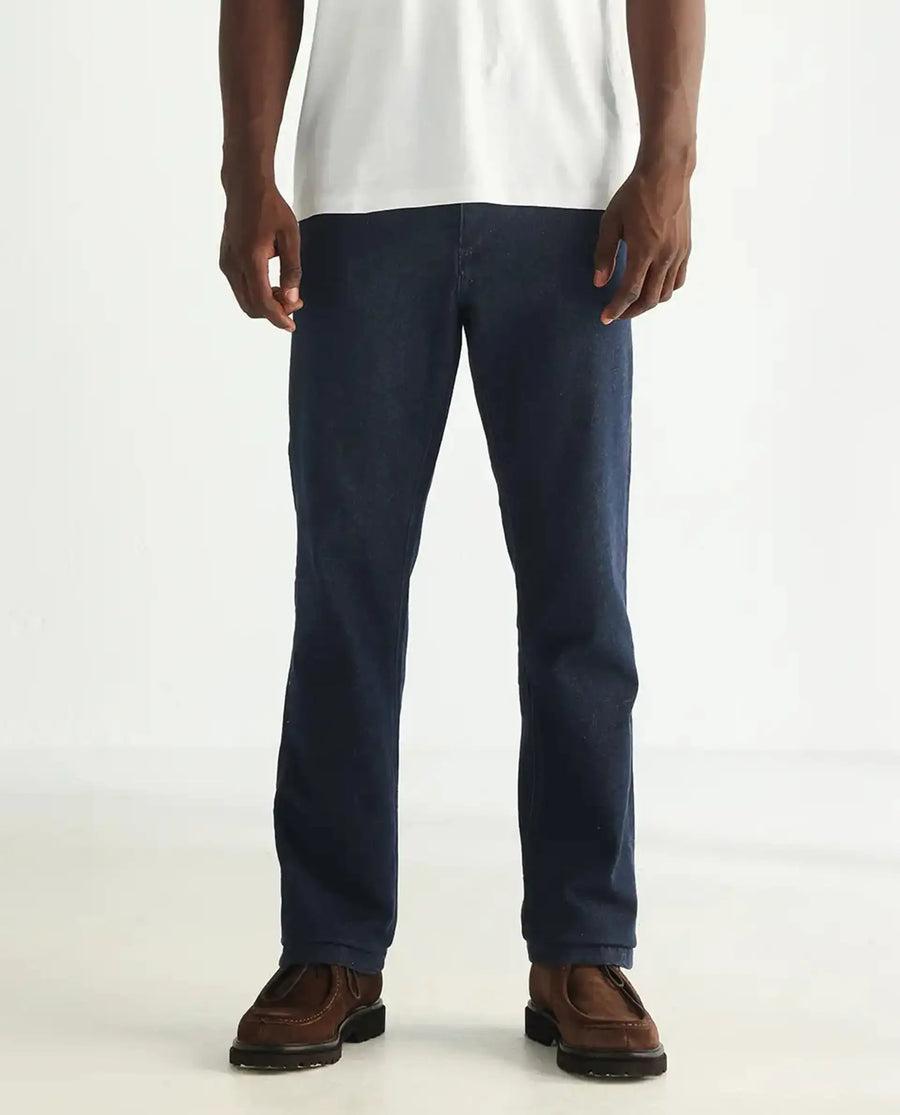 Rare Rabbit Men's Lyon Dark Navy Cotton Plain Hawk Slim Fit Jeans