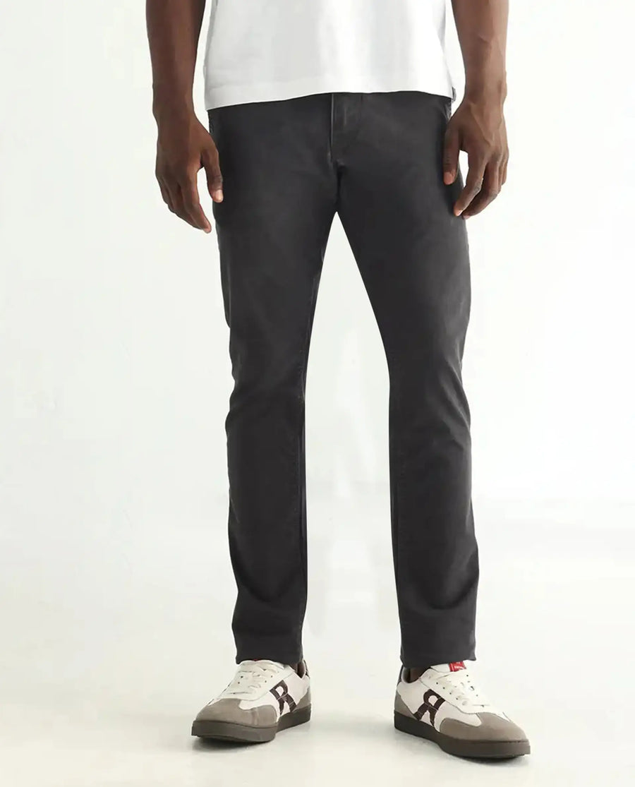 Rare Rabbit Men's Oxin Grey Cotton Plain Hawk Slim Fit Jeans