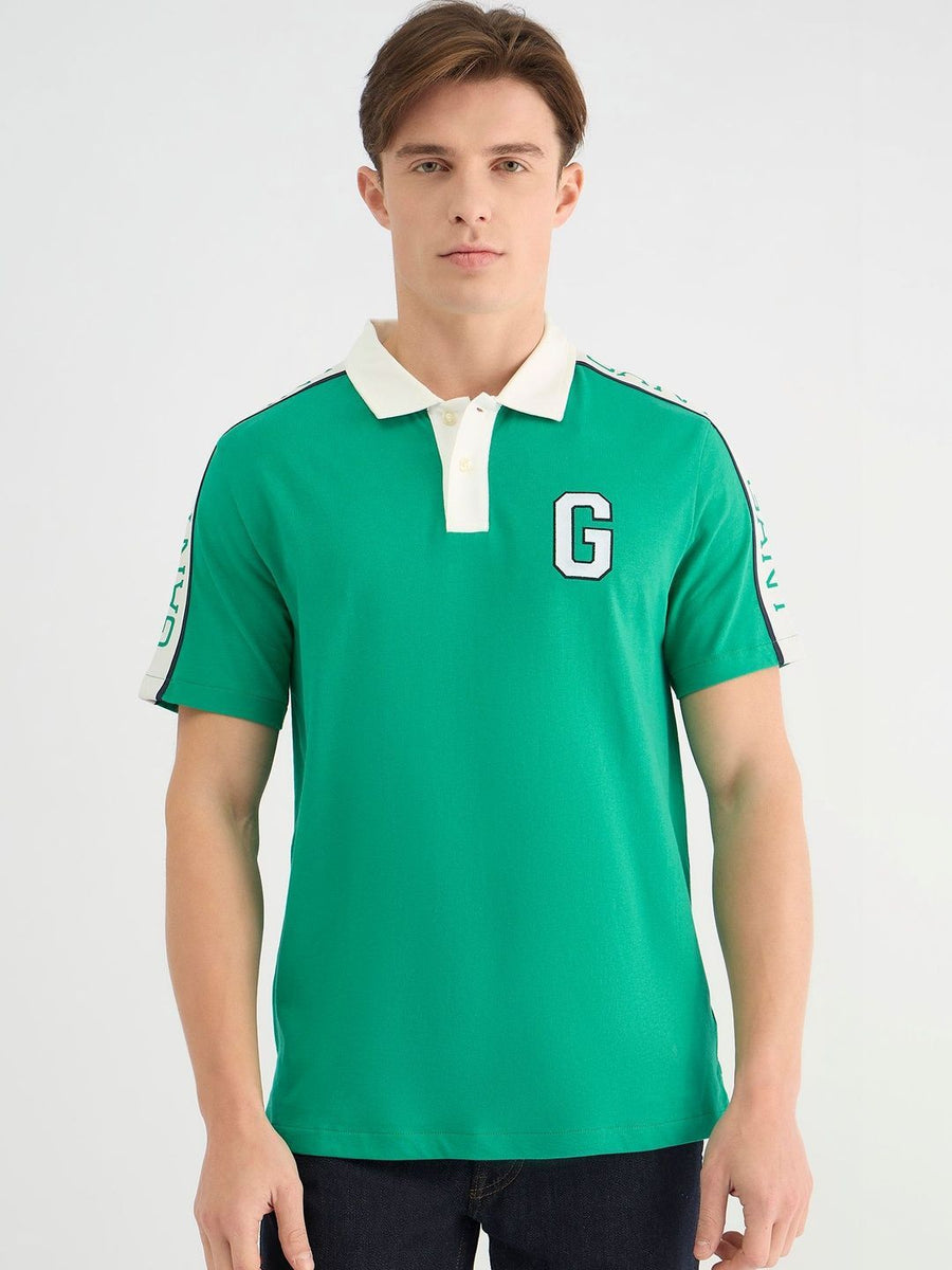GANT Men Brand Logo Polo Collar Pure Cotton Applique T-shirt