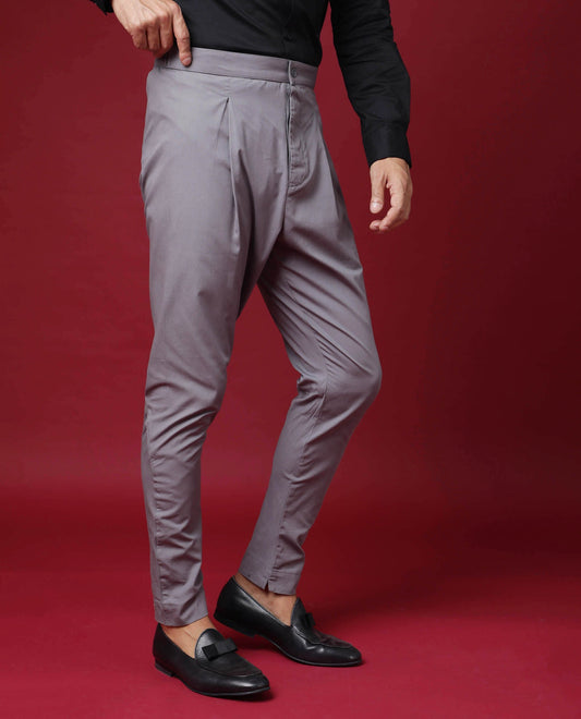 Rare Rabbit Men's Pajama-3 Grey Viscose Plain Slim Fit Pajama