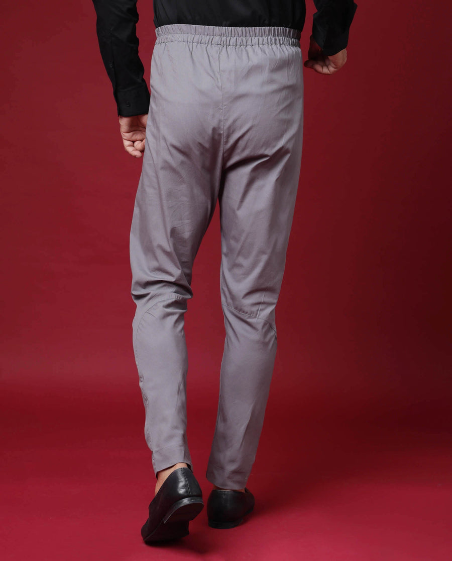 Rare Rabbit Men's Pajama-3 Grey Viscose Plain Slim Fit Pajama