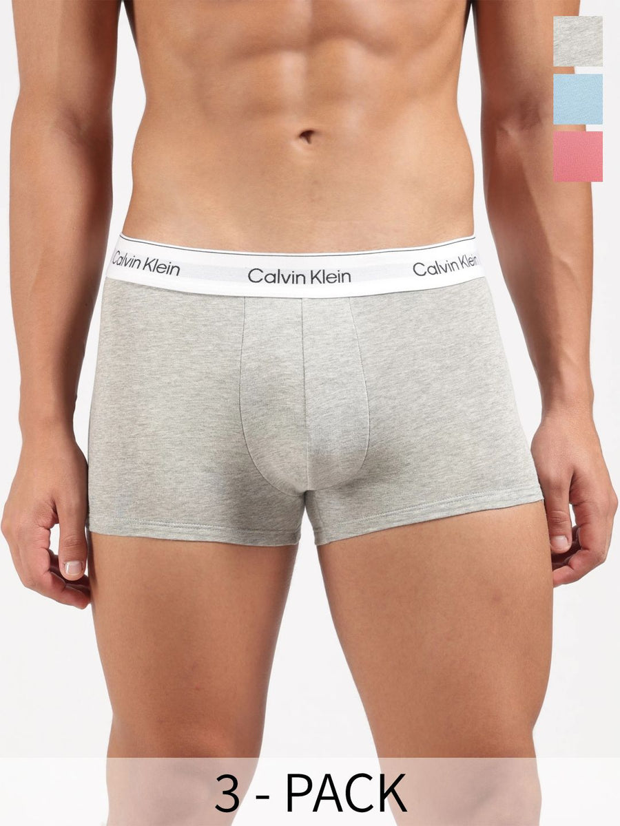 Calvin Klein Underwear Pack of 3 Cotton Solid Trunks