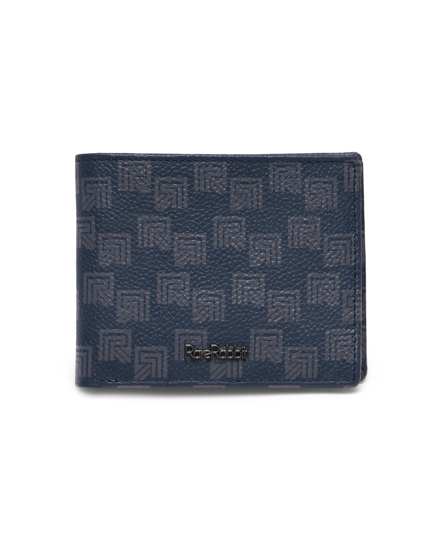 Rare Rabbit Men Izmir Blue Leather Wallet