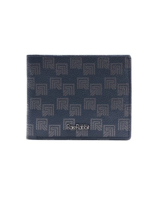 Rare Rabbit Men Izmir Blue Leather Wallet