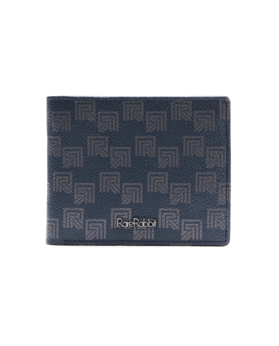 Rare Rabbit Men Izmir Blue Leather Wallet