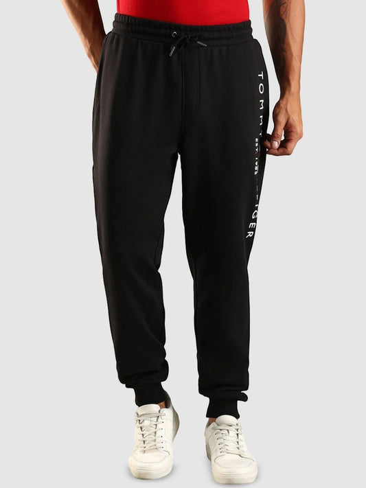 Tommy Hilfiger Men Brand Logo Printed Regular Fit Mid Rise Cotton Jogger