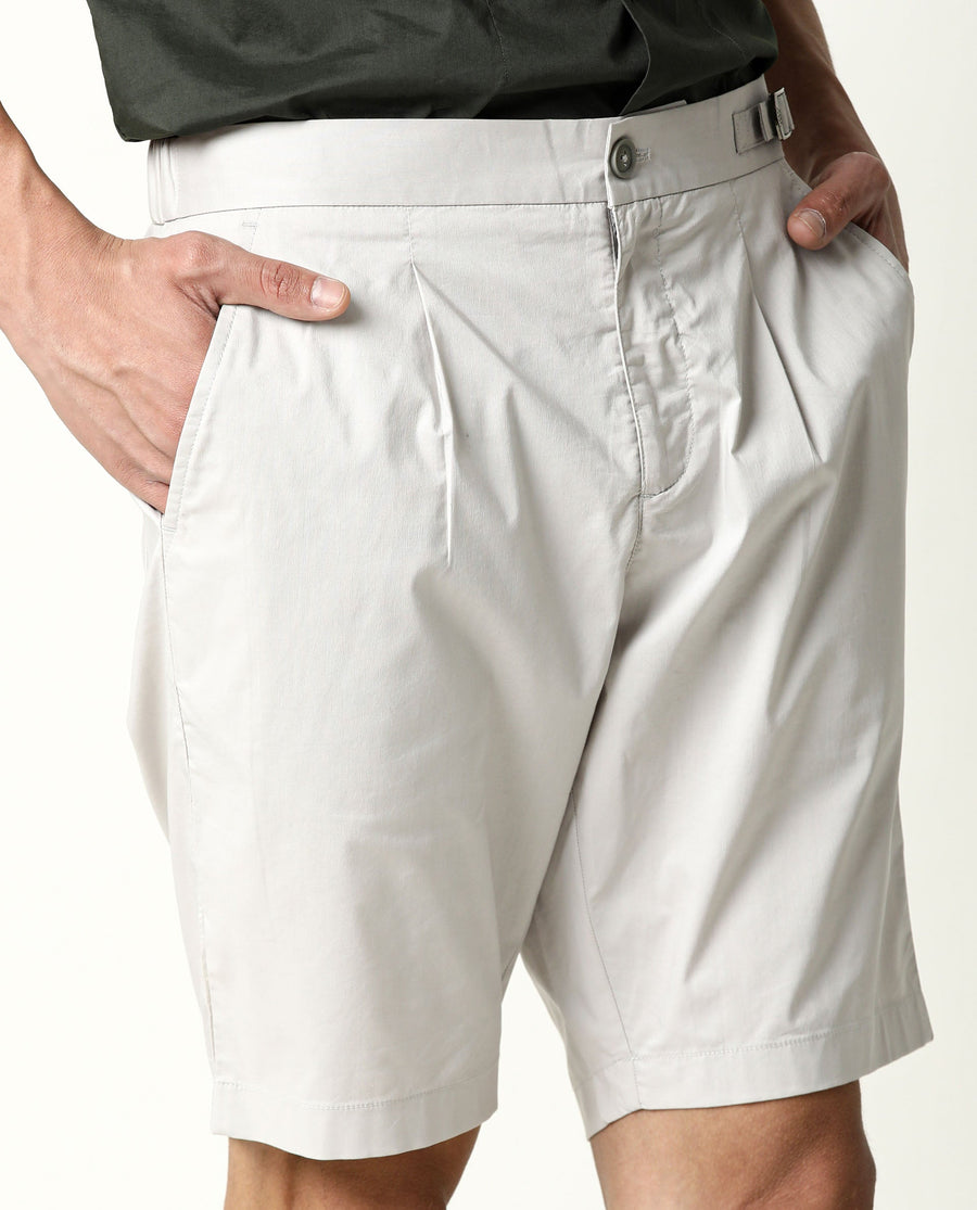 Rare Rabbit Men's Osaka Beige Cotton Plain Regular Fit Shorts