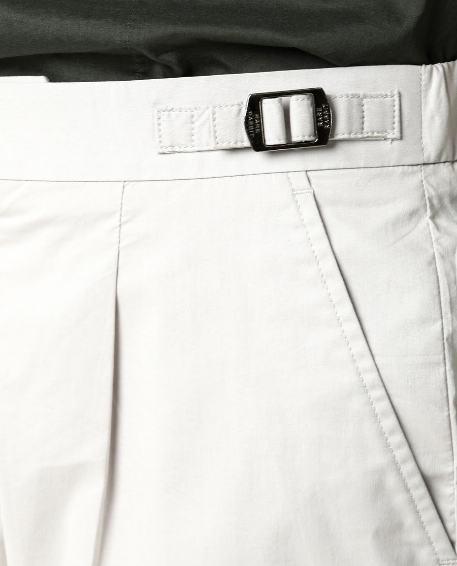 Rare Rabbit Men's Osaka Beige Cotton Plain Regular Fit Shorts