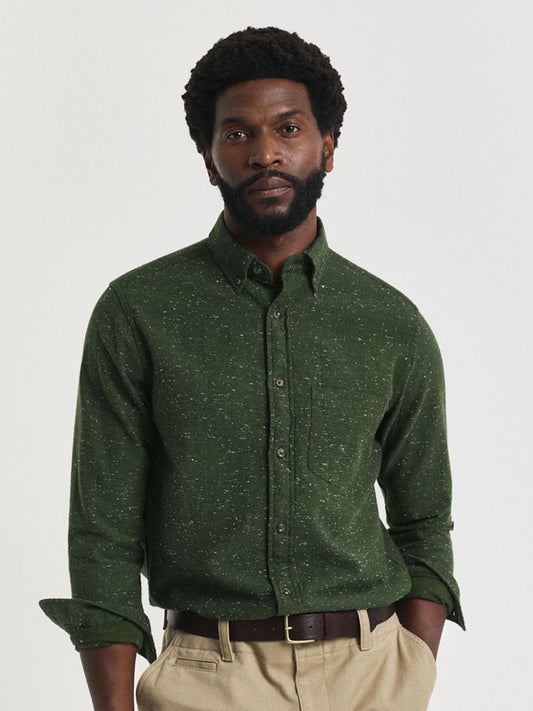 GANT Men Classic Fit Textured Button-Down Collar Casual Shirt