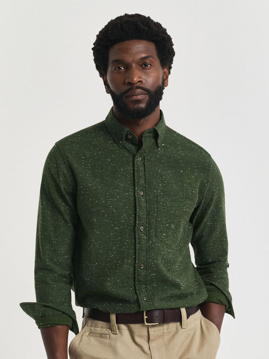 GANT Men Classic Fit Textured Button-Down Collar Casual Shirt