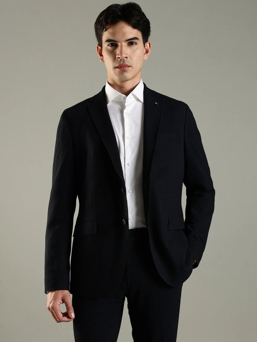 Tommy Hilfiger Textured Single Breasted Blazer