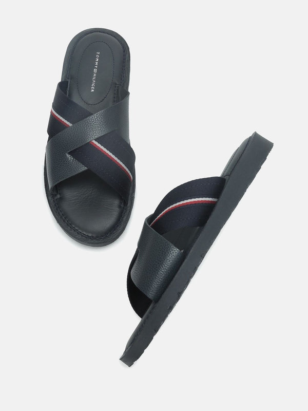 Tommy Hilfiger Men Leather Comfort Sandals