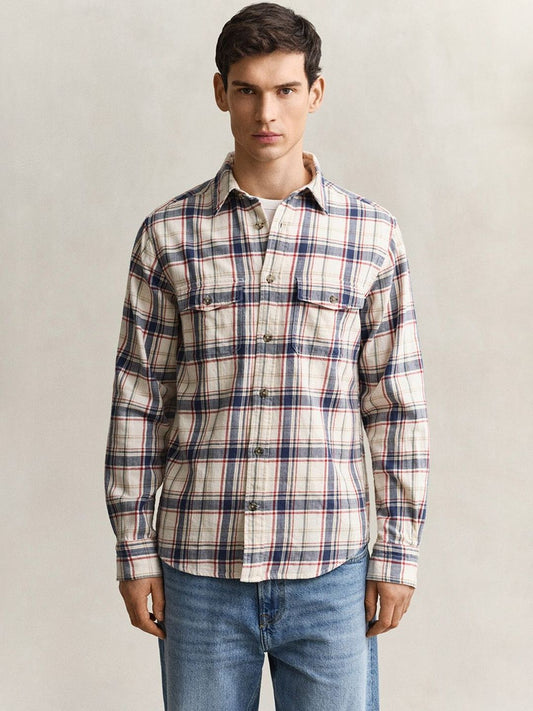 Gant Men Multicolor Checked Regular Fit Pure Cotton Shirt